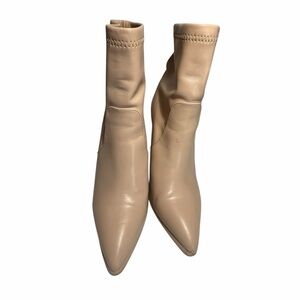 MIA Vegan Leather Pointed Toe Tan Women's Ankle Boots Sz 9